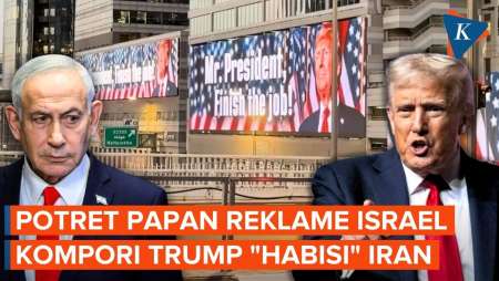 Israel Desak Trump "Habisi" Iran Lewat Papan Reklame Raksasa Di Tel Aviv