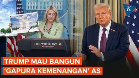 Gedung Putih Ungkap Rencana Pembangunan 'Gapura Kemenangan' Trump