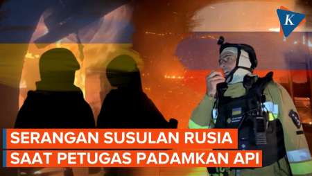 Serangan Susulan Rusia Terjadi Saat Petugas Memadamkan Api