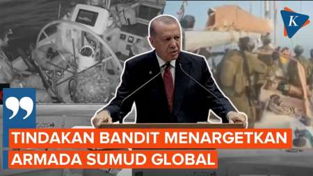 Kecam Pencegatan Global Flotilla Oleh Israel, Erdogan: Tindakan Bandit!