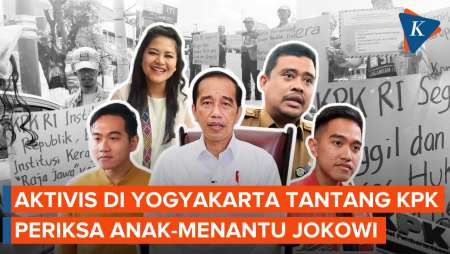 Aktivis di Yogyakarta Gelar Aksi Jalan Mundur, Desak KPK Panggil Anak-Menantu Jokowi