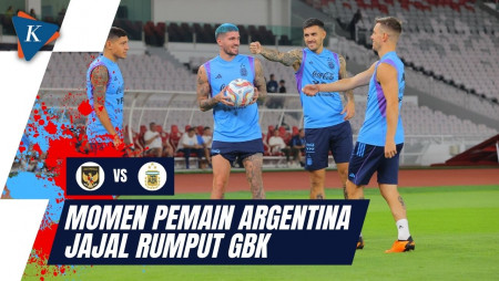 Begini Momen Timnas Argentina Gelar Latihan Tertutup di Stadion GBK