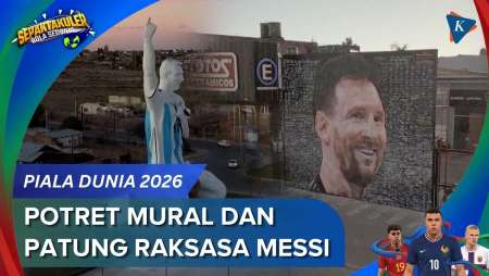 Tanda Cinta Rakyat Argentina Kepada Messi, Bikin Mural Dan Patung Raksasa
