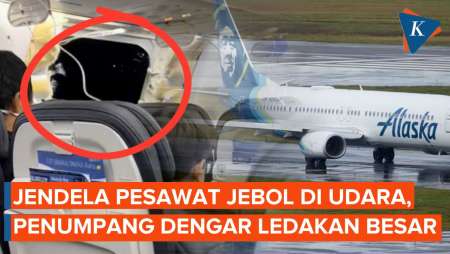 Momen Tegang di Kabin Saat Jendela Pesawat Alaska Airlines Lepas di Udara