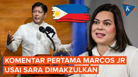 Komentar Presiden Filipina Ferdinand Marcos soal Pemakzulan Sara Duterte