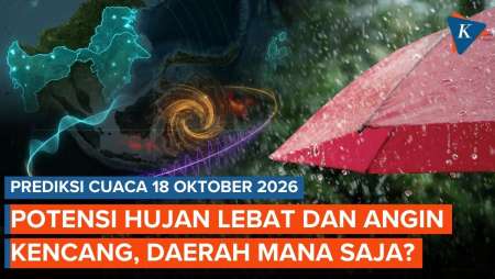 BMKG Peringatkan Hujan Lebat dan Angin Kencang pada 18 Oktober 2026