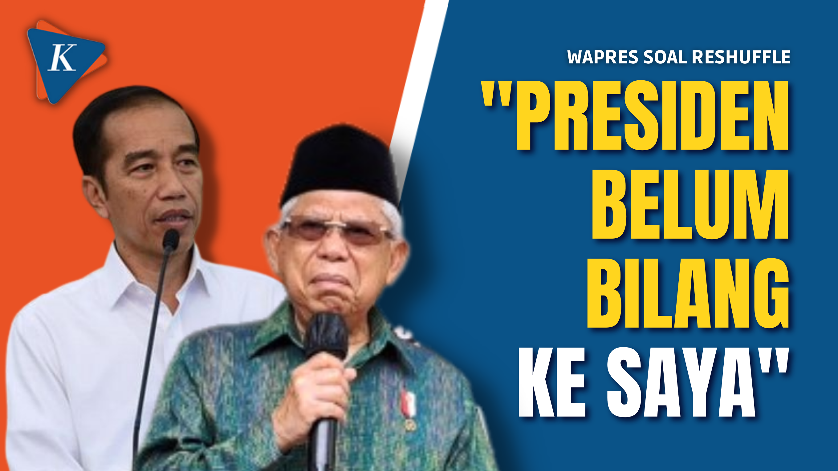 Maruf Amin Sebut Belum Dengar soal Reshuffle Kabinet dari Jokowi