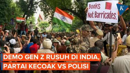 Demo Partai Kecoak India Keos, Bentrok Gen Z Vs Polisi