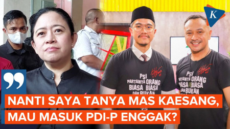 Kaesang Pakai Baju PSI, Puan: Mau Masuk PDI-P Enggak? 