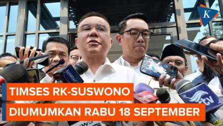 Timses Ridwan Kamil-Suswono Sudah Lengkap, Diumumkan Lusa