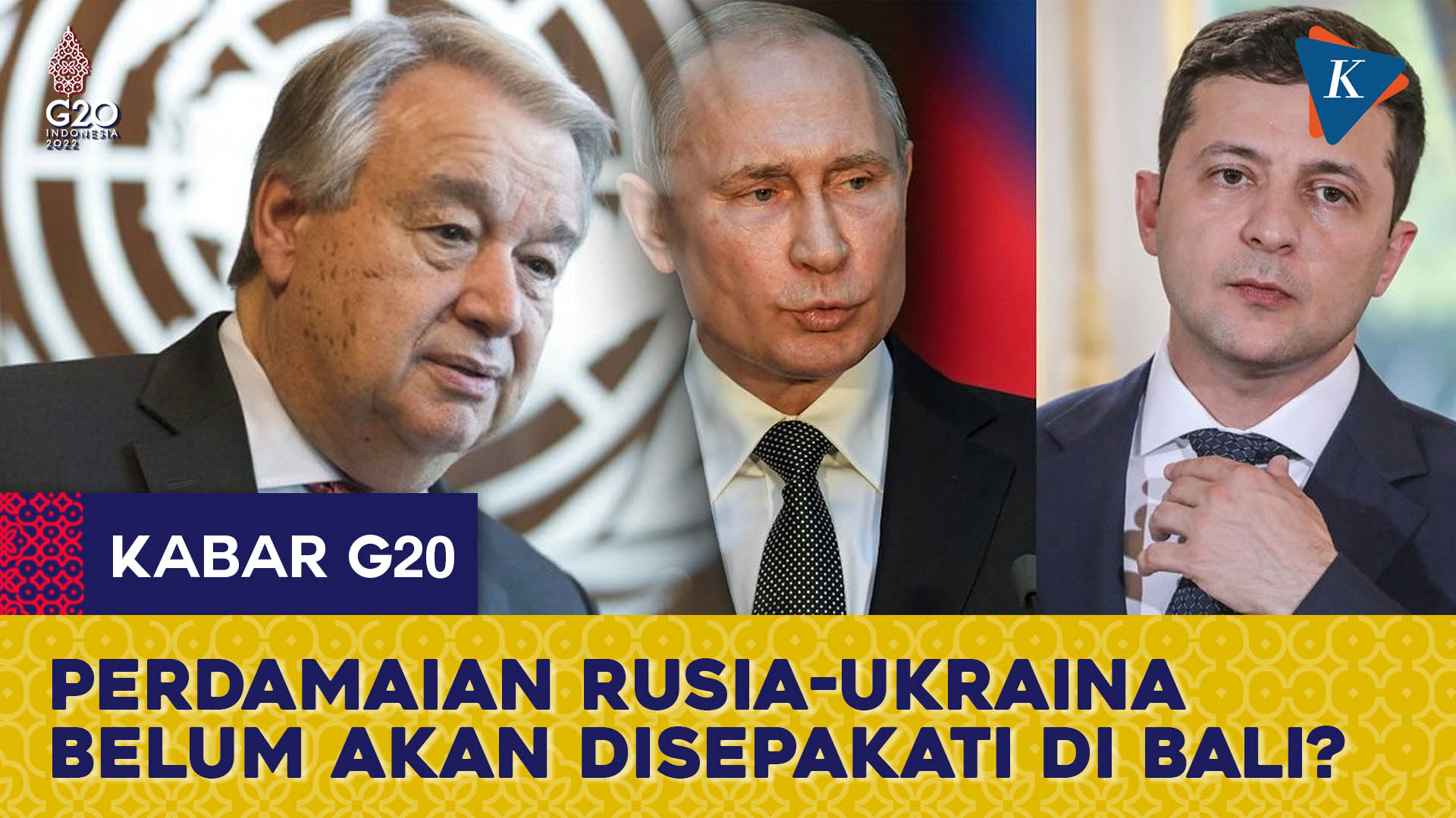 Media Rusia: PBB Ragu Pembicaraan Damai Perang Ukraina Digelar di KTT G20 Bali