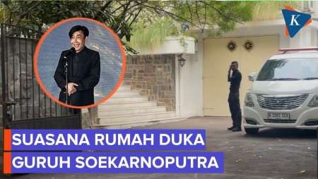 Suasana Rumah Duka Guruh Soekarnoputra