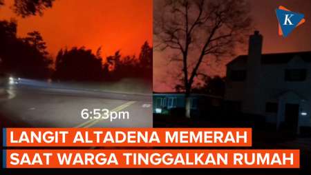 Diwarnai Bunyi Sirine, Warga Altadena Evakuasi Diri saat Langit Memerah