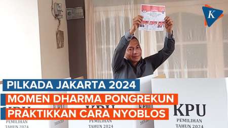 Dharma Pongrekun Praktikkan Cara Nyoblos agar Tak Dicurangi, Warga Tertawa