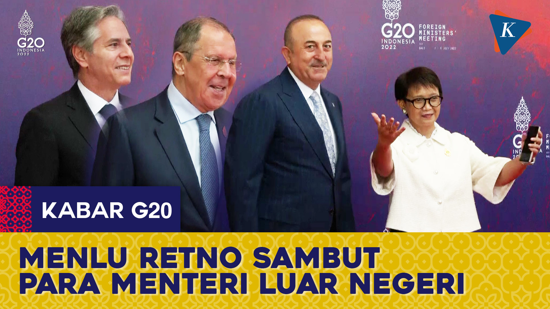 Menlu Retno Marsudi Sambut Para Menteri Luar Negeri Anggota G20 di Bali