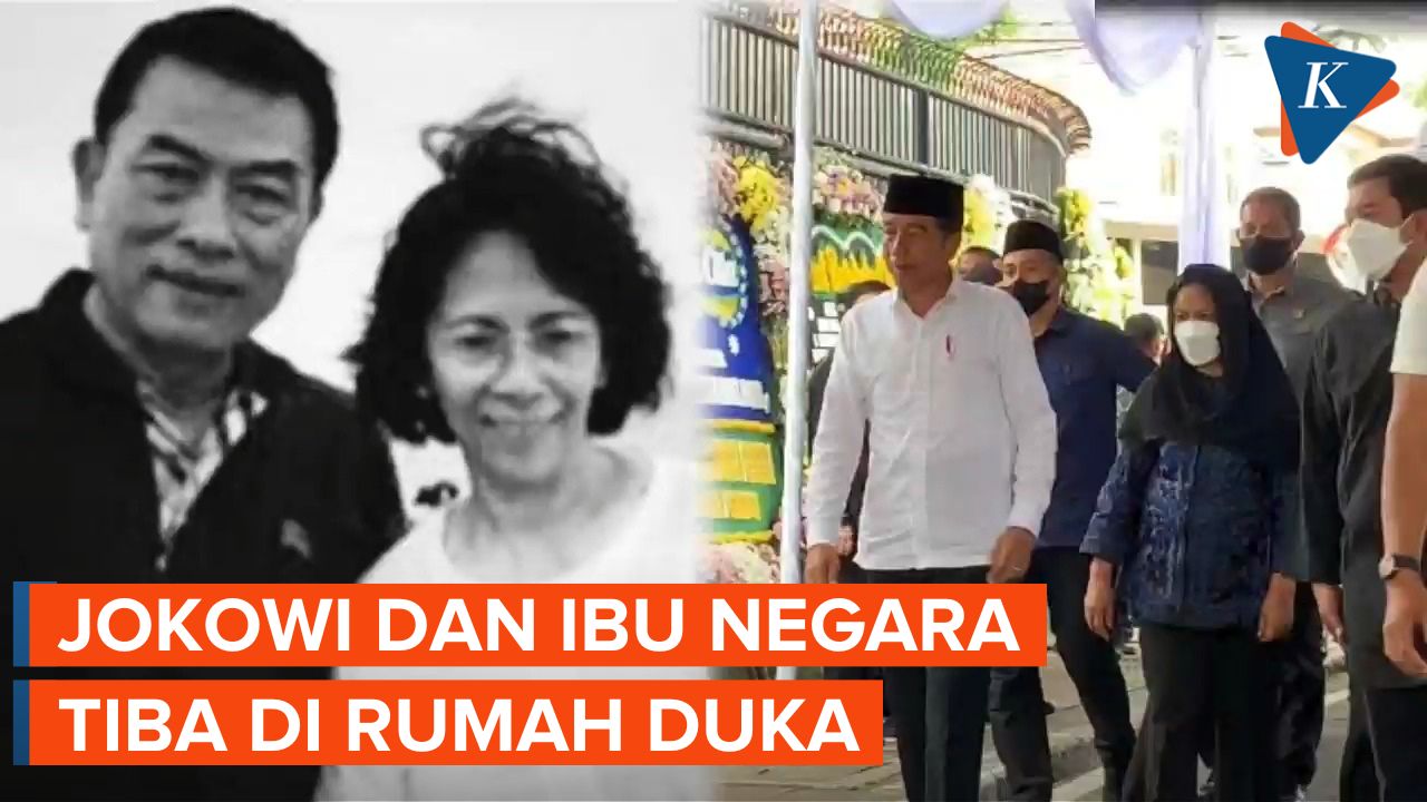 Presiden Jokowi dan Iriana Melayat ke Rumah Duka Istri Moeldoko