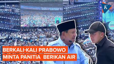 Momen Orasi Prabowo Terhenti, Berkali-Kali Minta Air untuk Pendukungnya yang Kepanasan