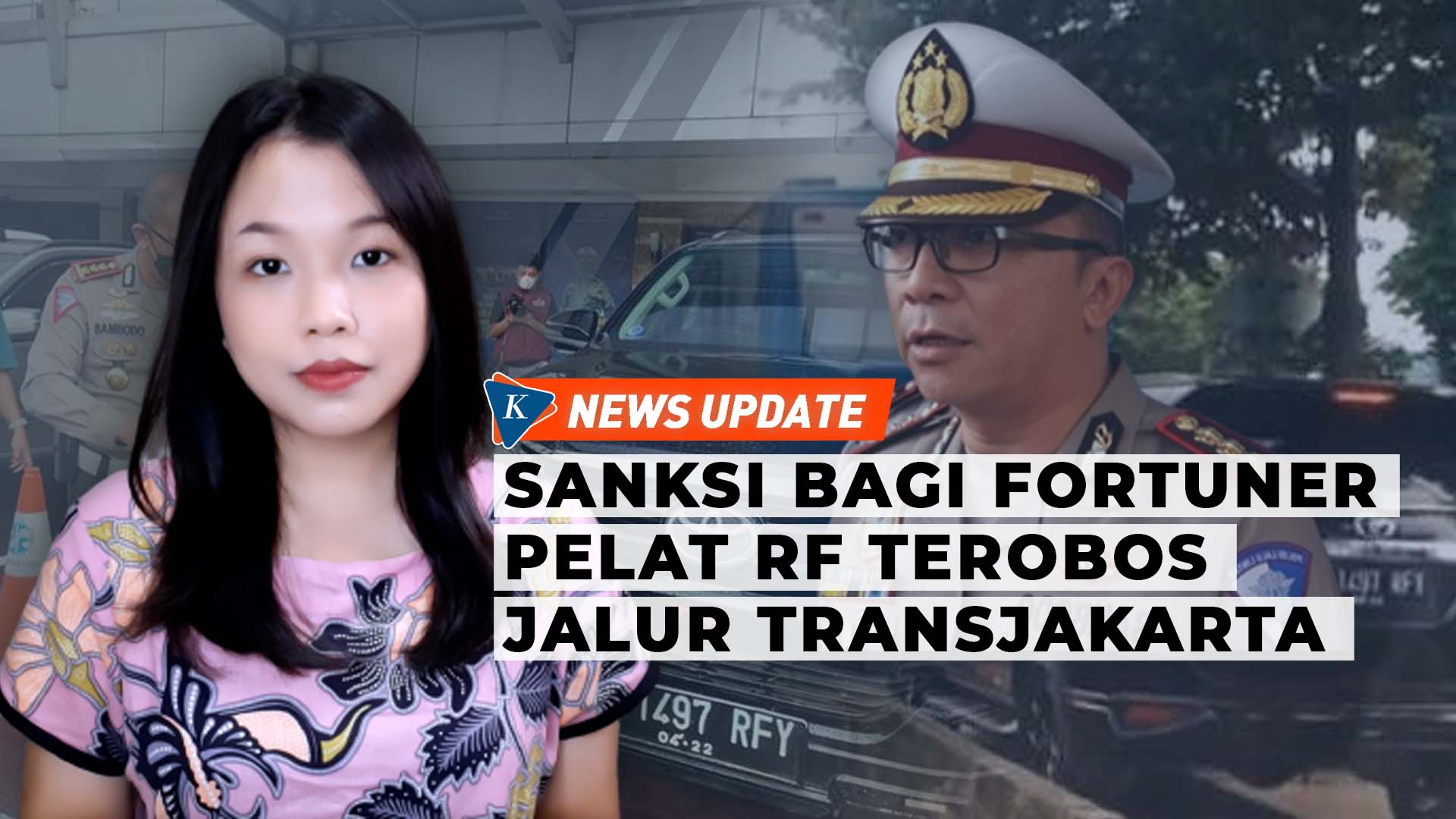 Viral Video Mobil Pelat RF Terobos Jalur Transjakarta tapi Diloloskan Polisi