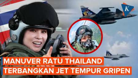 Aksi Ratu Thailand Terbangkan Jet Tempur Sendiri