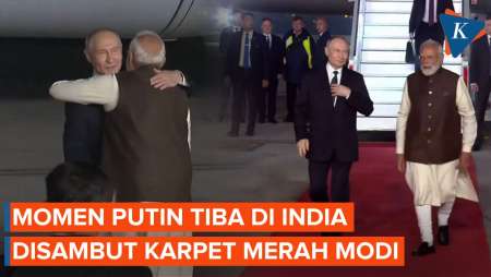 Momen Putin Tiba Di India, Disambut Modi Dengan Karpet Merah