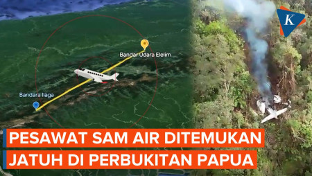 Pesawat SAM Air Ditemukan Jatuh dan Terbakar di Perbukitan Papua