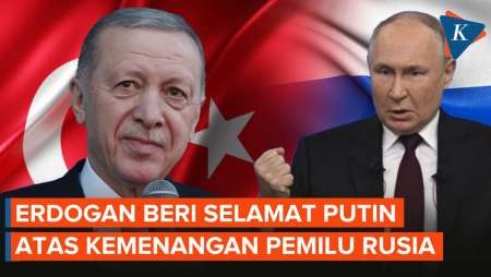 Erdogan Telepon Putin, Ucapkan Selamat atas Kemenangannya di Pemilu Rusia