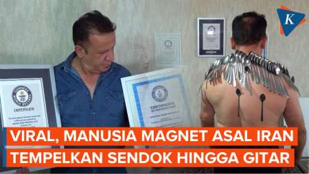 Manusia Magnet Asal Iran, Puluhan Sendok Nempel di Badan