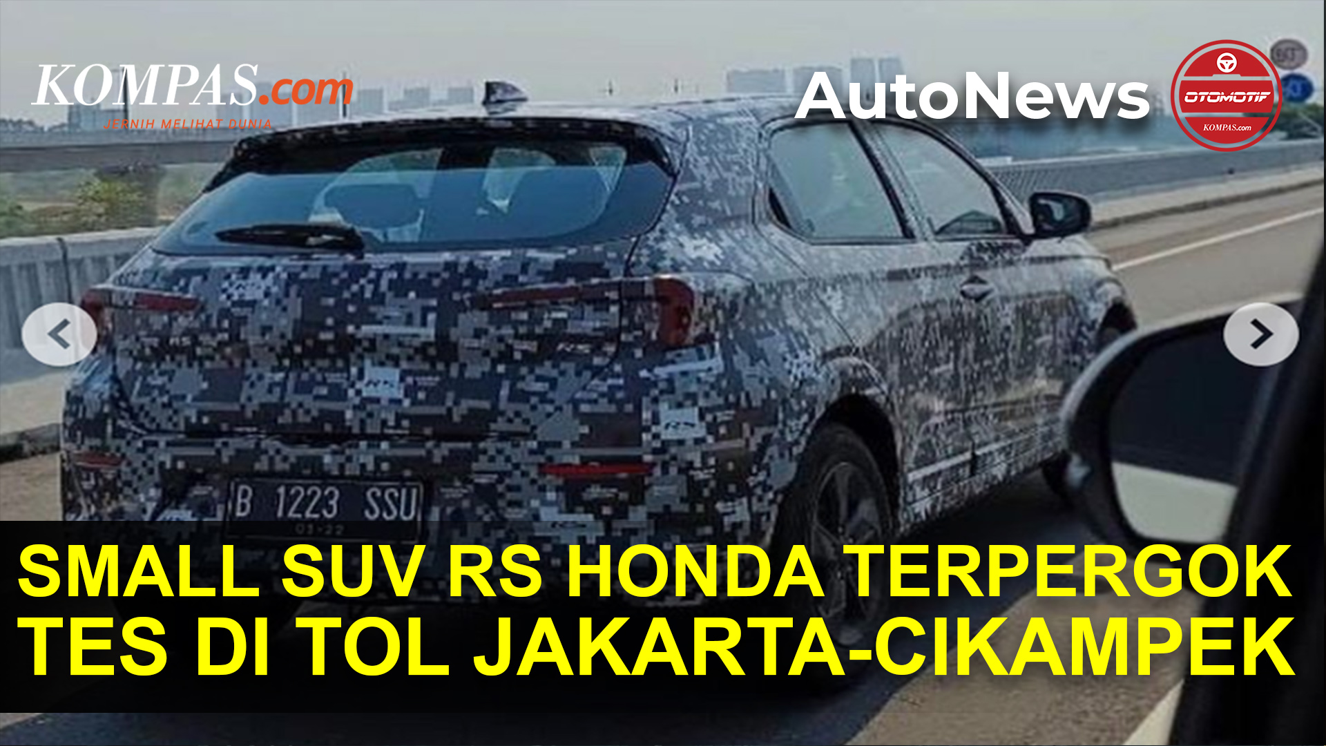 Small SUV RS Honda Tepergok Tes Jalan di Tol Jakarta-Cikampek