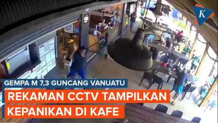 Detik-detik Kafe Berguncang Saat Gempa M 7,3 Hantam Vanuatu