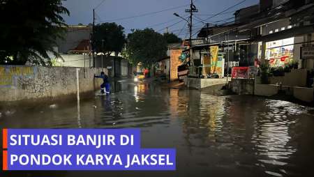 Pondok Karya Jaksel Banjir 90 Cm Akibat Hujan Deras, Kini Perlahan Surut