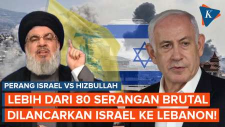 Israel Lancarkan Lebih dari 80 Serangan Udara Brutal ke Lebanon!