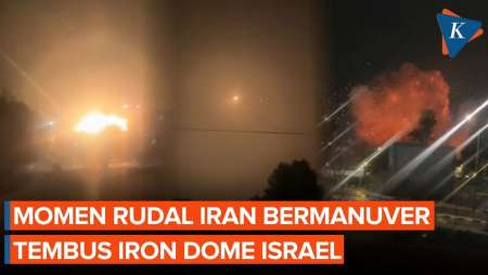 Detik-detik Rudal Iran Tembus Iron Dome Israel