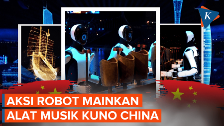 Aksi Robot Mainkan Alat Musik Kuno Saat Pembukaan Pesta Olahraga Nasional China