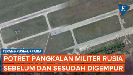 Foto Pangkalan Rusia Sebelum dan Sesudah Serangan Drone Ukraina, 41 Pesawat Hancur