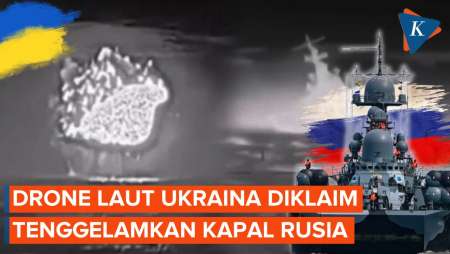 Ukraina Klaim Drone Lautnya Berhasil Tenggelamkan Kapal Korvet Rusia