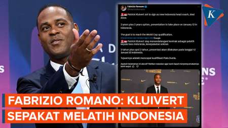 Fabrizio Romano: Patrick Kluivert Sepakat Melatih Timnas Indonesia