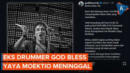 Mantan Drummer God Bless Yaya Moektio Meninggal Dunia