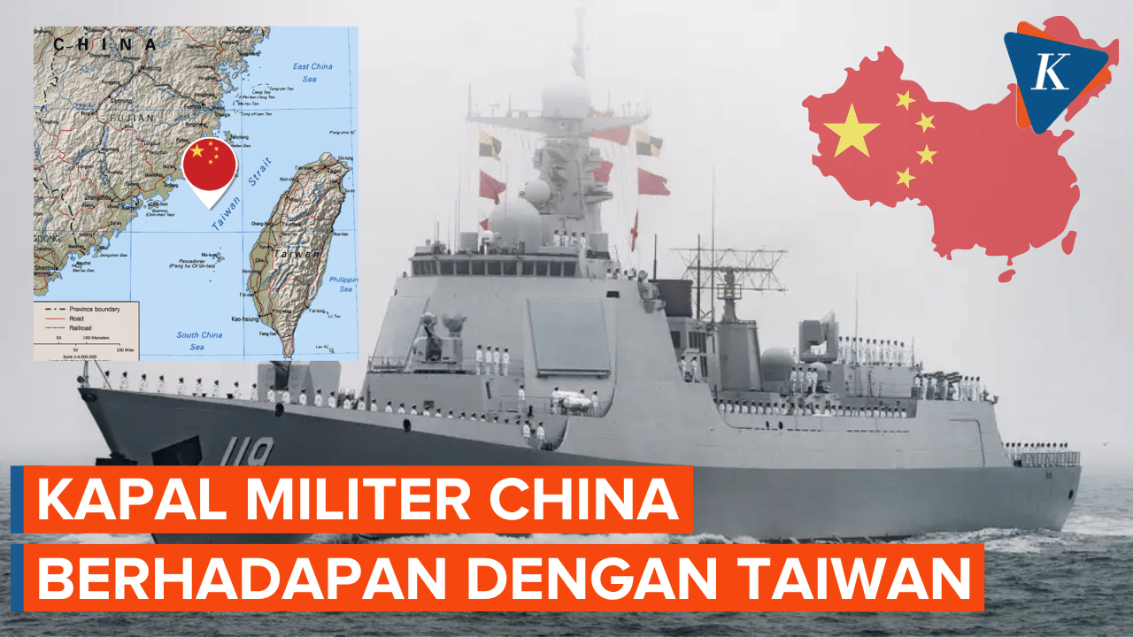 Detik-detik Kapal Tentara China dan Kapal Taiwan Saling Berhadapan