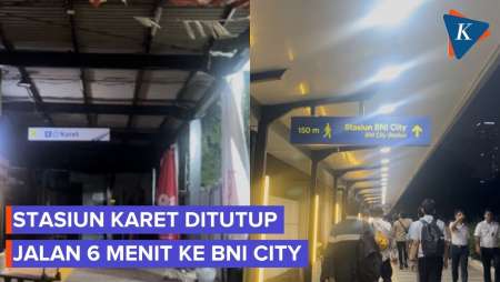 Stasiun Karet Ditutup, Penumpang Berjalan 6 Menit Menuju Stasiun BNI City
