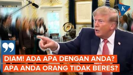 Bentak Reporter Di Ruang Oval, Trump: Diam! Apakah Anda Tidak Waras?