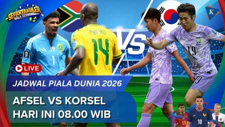Jadwal Siaran Langsung Afsel Vs Korsel Piala Dunia 2026, Kamis 25 Juni Pukul 08.00 WIB