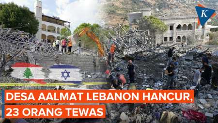 Penampakan Desa Aalmat Lebanon yang Hancur oleh Serangan Mematikan Israel