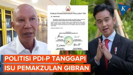 Tanggapan Politisi PDI-P soal Isu Pemakzulan Gibran