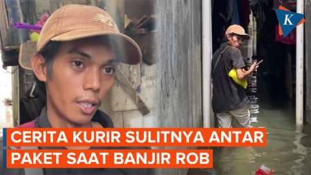 Cerita Kurir Antar Lemari dan Kasur Saat Banjir Rob di Muara Angke