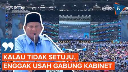 Prabowo: Yang Mau Jadi Menteri Saya, Harus Setuju Makan Siang Gratis