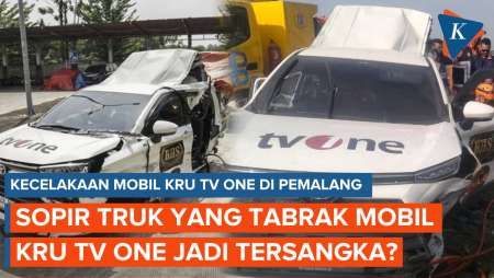 Polisi Periksa Sopir Truk yang Tabrak Mobil Kru TV One, Jadi Tersangka?