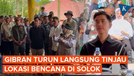 Momen Wapres Gibran Tinjau Lokasi Bencana Di Solok
