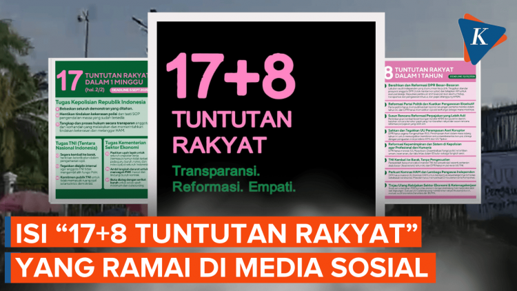 Influencer Ramai-ramai Bagikan 17+8 Tuntutan Rakyat, Apa Saja Isinya?