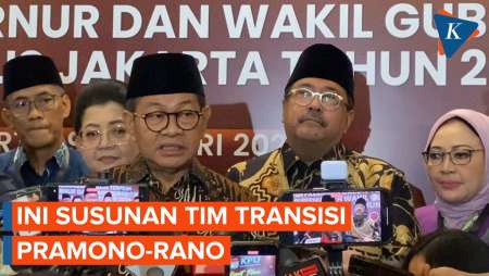 Pramono Anung-Rano Karno Umumkan Tim Transisi, Ada Politisi dan Pakar