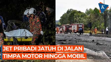 Kronologi Jet Pribadi Jatuh di Malaysia, Timpa Mobil dan Motor di Jalan Raya